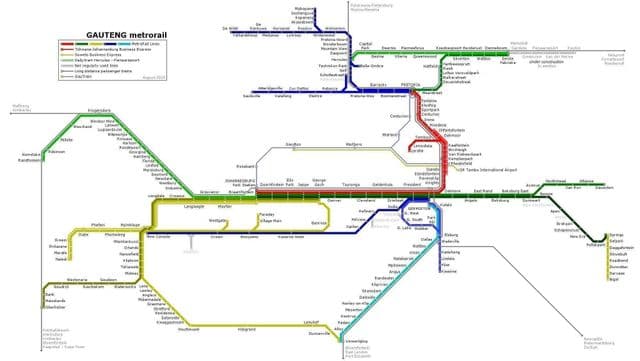 Johannesburg (Joburg Jozi) transportation map